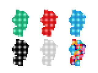 山形県　地図（ドット③）
