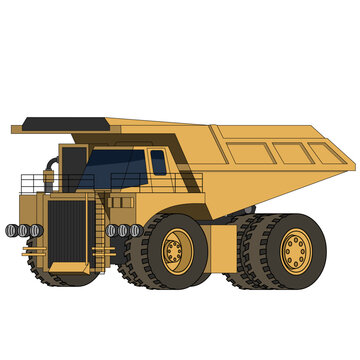 Dumper Illustration.  Cami&radic;&ge;n de carga pesada para miner&radic;&ne;a.