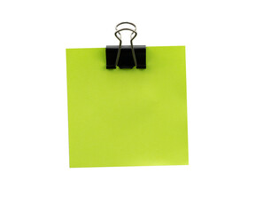 blank green note paper with binder