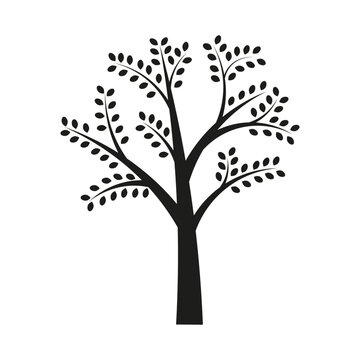 Fantasy tree. Organic concept. Tree for concept design. Vector illustration.