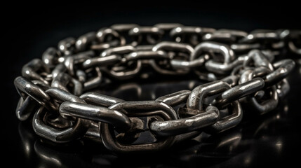 Strong and Bold: A Powerful Chain in Black Background