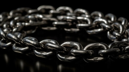 Strong and Bold: A Powerful Chain in Black Background