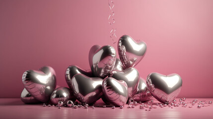 How to Create an Impressive Pink Heart Balloons Background