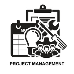 project management icon. Business concept isolated on background vector illustration.