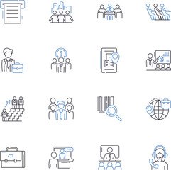 Endowment fund line icons collection. Investment, Donations, Grants, Philanthropy, Assets, Charitable, Perpetuity vector and linear illustration. Capital,Legacy,Trust outline signs set