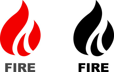 Obraz premium 燃える炎炎のデザインアイコンセット