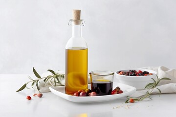 Obraz na płótnie Canvas olive oil and spices