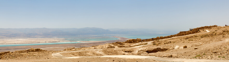 Dead Sea landscape Masada National Park in Israel