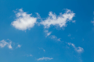 Blue sky background with tiny clouds. Nature cloud blue sky background.