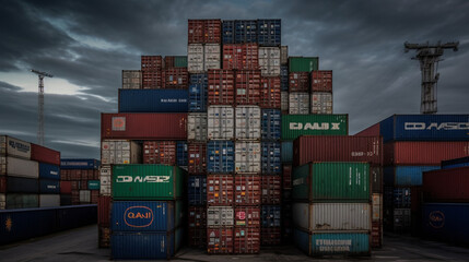 Fototapeta premium Beyond the Box: The Versatility and Utility of Shipping Containers