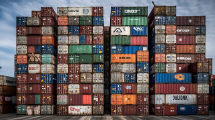 Obraz premium Beyond the Box: The Versatility and Utility of Shipping Containers