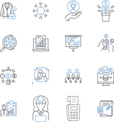 Radiology imaging line icons collection. Radiography, Tomography, Ultrasound, Mammography, Angiography, Fluoroscopy, CT scan vector and linear illustration. MRI,Nuclear medicine,Doppler outline signs