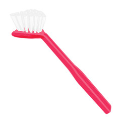 Cleaning brush on white background