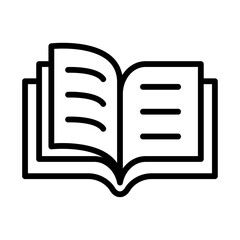 Icono de libro abierto. Concepto de lectura. Ilustración vectorial