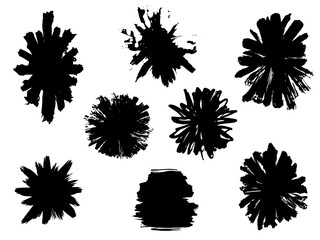 コミック調のバクダン吹き出し_筆タッチ