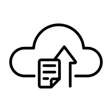 Icono de subir a la nube. Guardar archivo, documento, datos. Concepto de almacenamiento online. Ilustraci&oacute;n vectorial