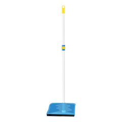Blue dustpan on white background