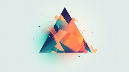Geometric Essence: Minimalist Polygonal Symbol on a White Backdrop in 8K created with generative AI technology