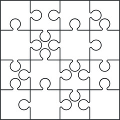 Many pieces of jigsaw puzzle as background