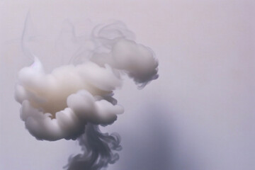 Smoke on a White Background. Abstract. Fog. Made with Generative AI.