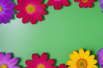 Spring Flower Background with Spring Colors. Easter. Made with Generative AI.