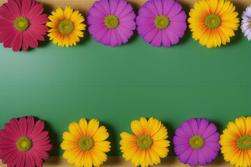 Spring Flower Background with Spring Colors. Easter. Made with Generative AI.