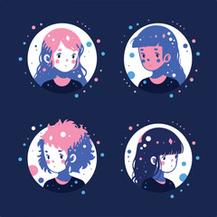 Naklejka premium Startup Dreams: Colorful and Playful Portraits of Creative People