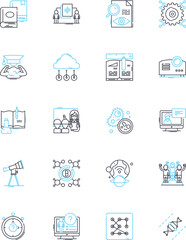 Personal development linear icons set. Growth, Self-improvement, Awareness, Empowerment, Transformation, Resilience, Discipline line vector and concept signs. Mindfulness,Self-discovery,Reflection