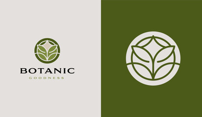 Leaf Flower Plant Logo. Universal creative premium symbol. Vector sign icon logo template. Vector illustration