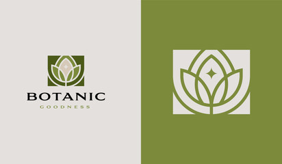 Leaf Flower Plant Logo. Universal creative premium symbol. Vector sign icon logo template. Vector illustration