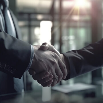 Businessmen Handshake, Partner Greeting, Dealing, Merger & Acquisition, Business Cooperation Concept: Finance, Investment, Teamwork, and Successful Business IA generativa