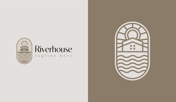 River House Logo. Universal creative premium symbol. Vector sign icon logo template. Vector illustration