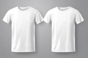 T-shirt mockup. White blank T-shirt front view