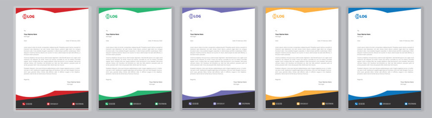 New Corporate And Creative Professional Business Elegant,Modern letterhead template design in minimalist style a4