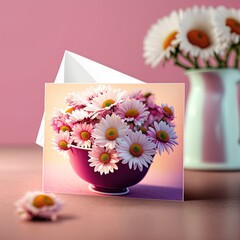 gift box with flowers, ia generative