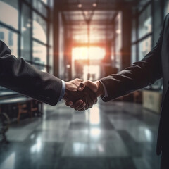 Businessmen Handshake, Partner Greeting, Dealing, Merger & Acquisition, Business Cooperation Concept: Finance, Investment, Teamwork, and Successful Business Background IA generativa