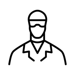 Icono de científico. Concepto de ciencia. Ilustración vectorial