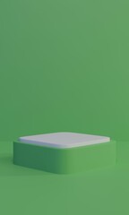 3d render of podium for product showcase