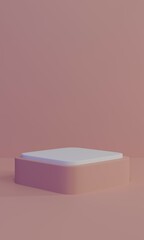 3d render of podium for product showcase