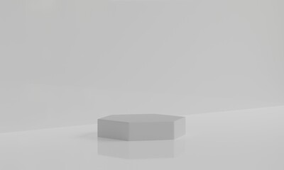 3d render of podium for product showcase