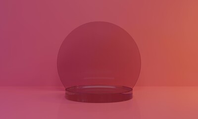 3d render of podium for product showcase