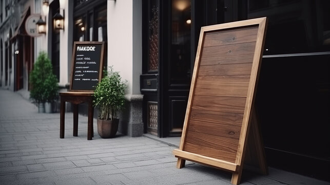 blank restauran sign mockup, for price and advertising simple, elegant