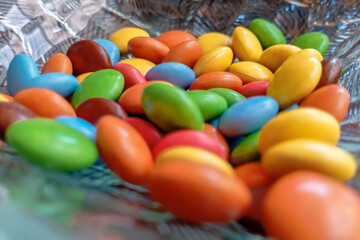 Fototapeta na wymiar colorful chocolate eggs