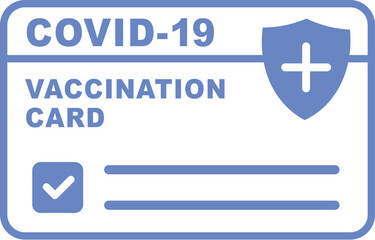 COVID-19 vaccine passport card or passport of element.