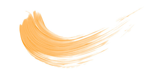 Shiny orange brush isolated on transparent background. orange apricot png
