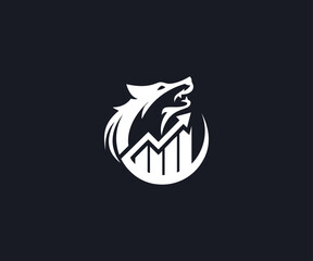 Business and finance logo with the wolf as the symbol