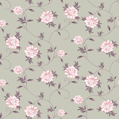 seamless vector flower design on  background