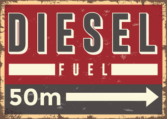 Gas stations vintage tin signs retro poster vector template