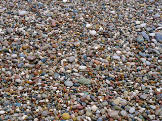 colorful pebbles on the beach
