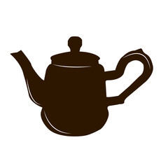 outline of a metal teapot